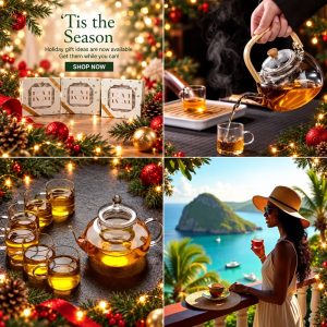 Glass Tea Pot and Tea Gift Box
