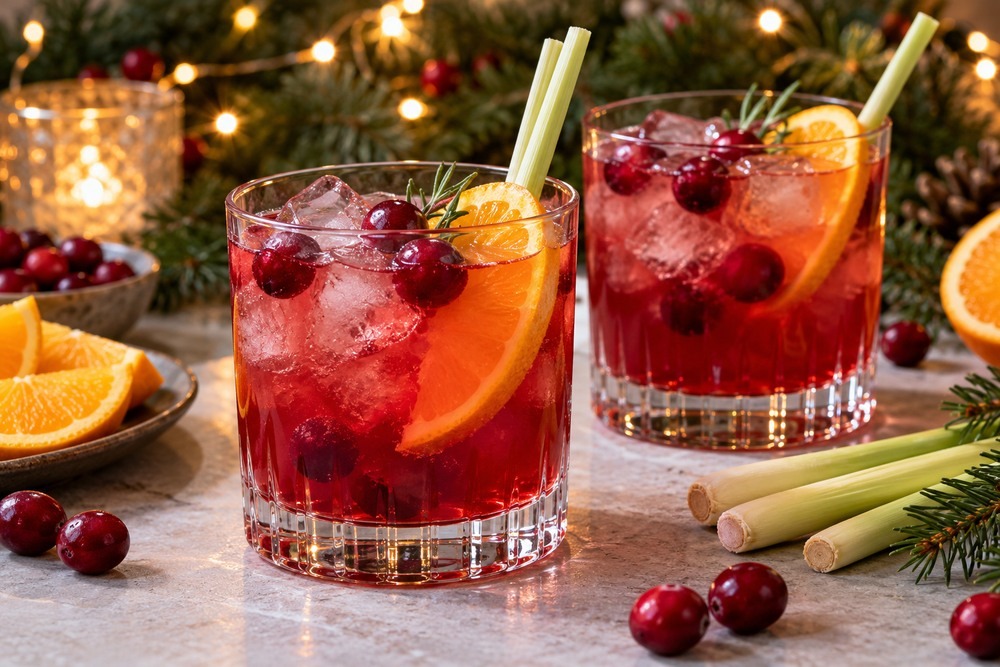 Christmas Mocktail Recipe: Cranberry, Orange and Lemongrass