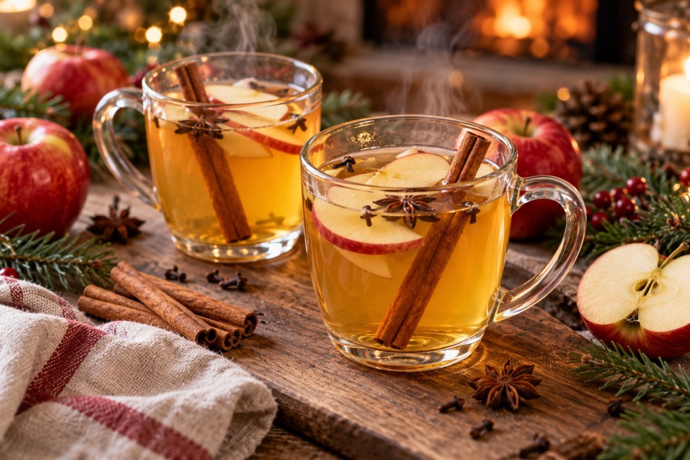 How to Make a Warm Spiced Apple Drink for Christmas
